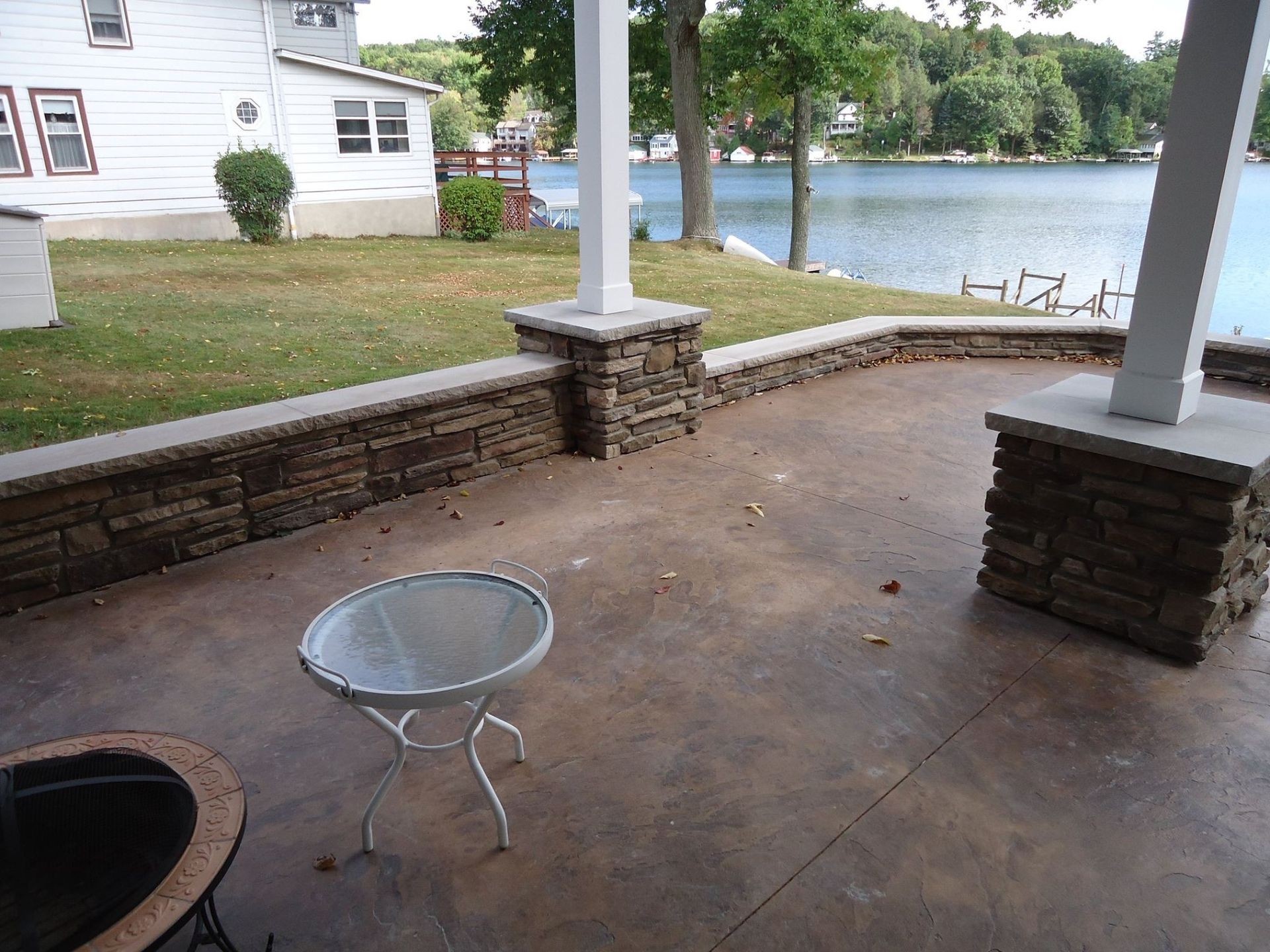 stamped concrete at lake winola pa