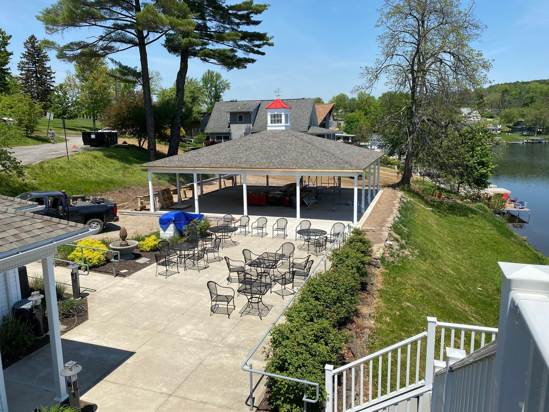 Canoe Club at Lake Winola - new construction patio